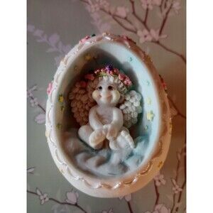 Box of 4 Decorative Vintage Easter Eggs Dreamsicles, Crackle & Handmade